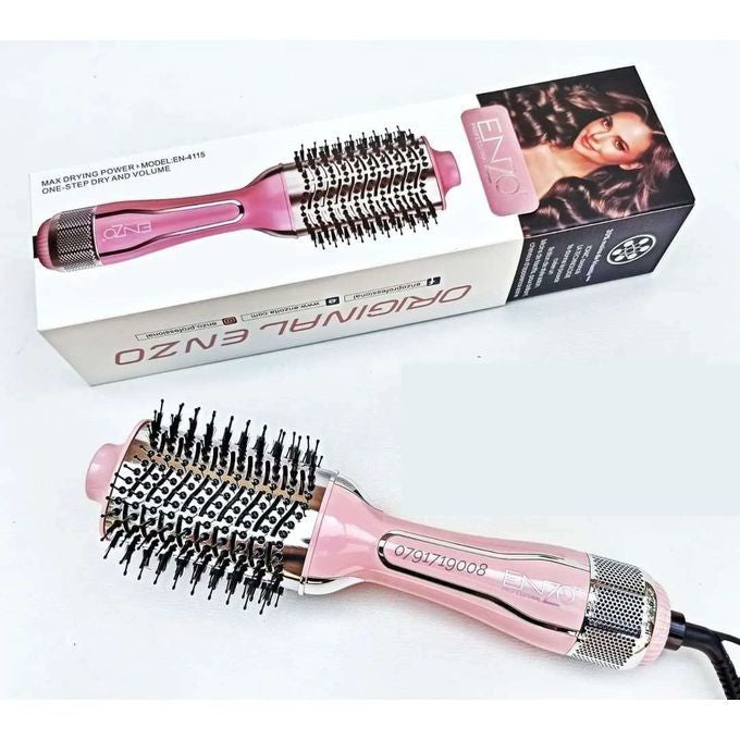 Brosse Sèche Cheveux Original ENZO 🥇🇮🇹💯 المشط الحراري الأصلي