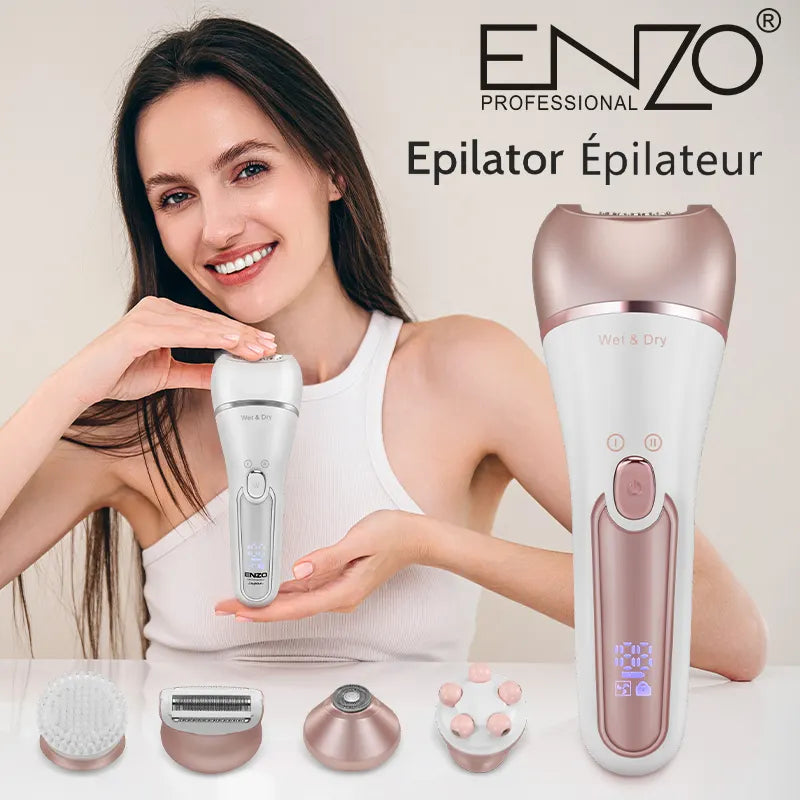 جهاز إزالة الشعر الزائد🤩 والعناية بالبشرة🥰 5 في 1 من 🇮🇹العلامة الايطالية ENZO