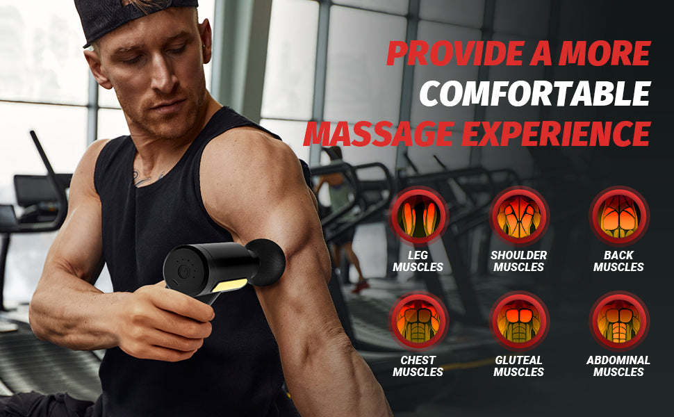 Massage Gun 💆 💆🏽♀️ عنوان الراحة والاسترخاء 😌😍 “💆♂️✨ استرخِ وأعد نشاط عضلاتك مع مسدس المساج القوي! 💪”
