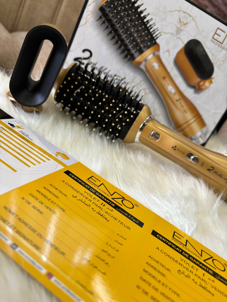 Brosse & séchoir Gold Enzo Original 🇮🇹🥇💯 avec 2 têtes 😍